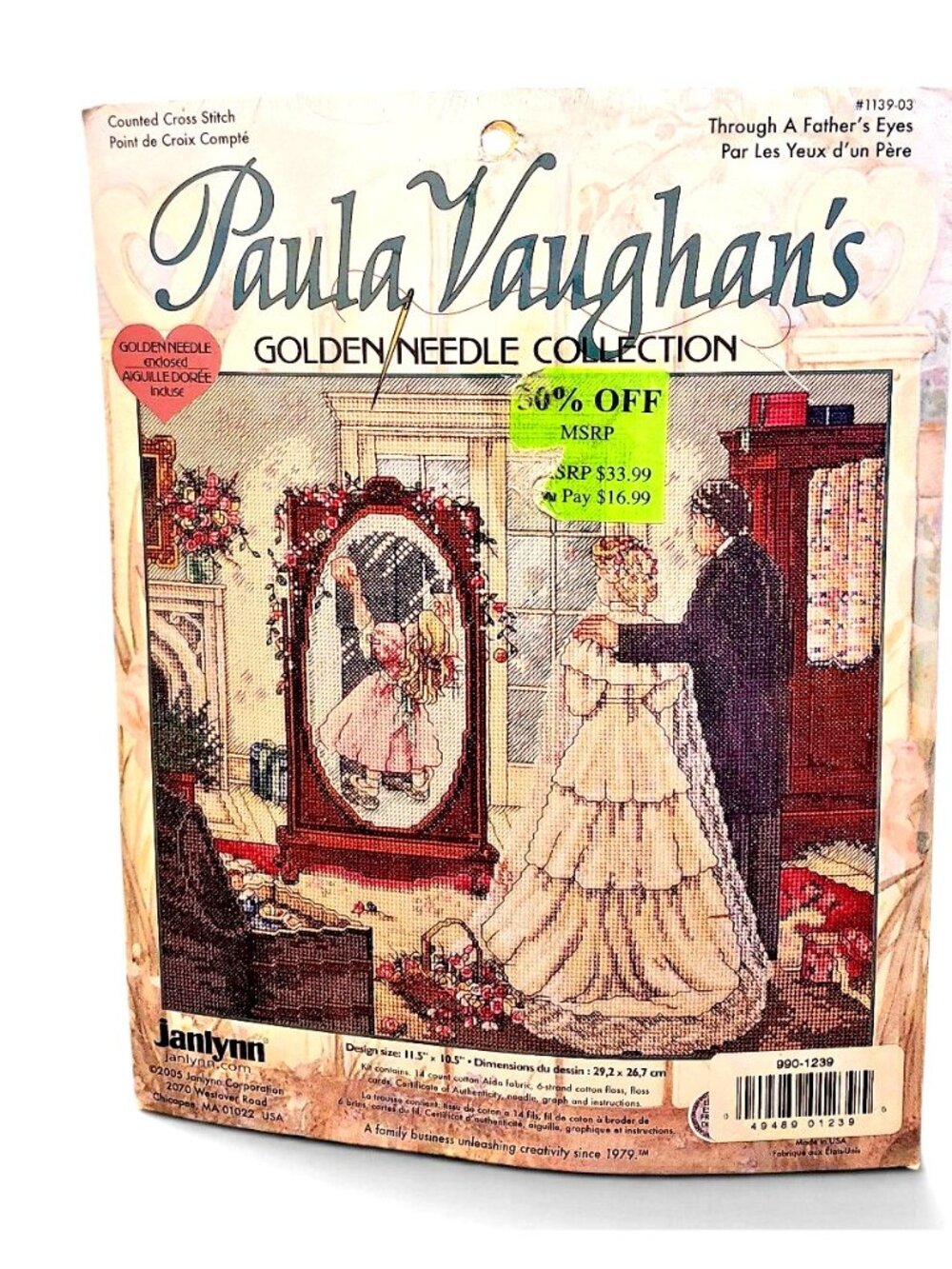 Paula Vaughan Cross Stitch Kit Through a Father's Eyes 1139-03 Bride NIP Sealed